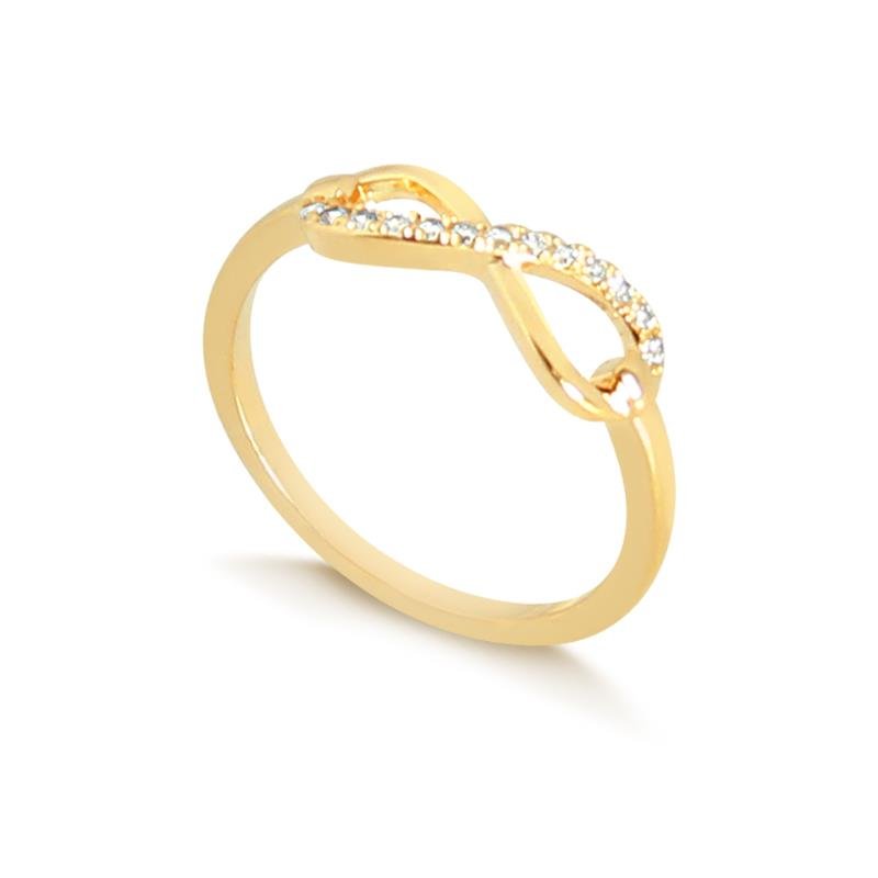 ANEL INFINITO CRAVEJADO/3MM - CRISTAL