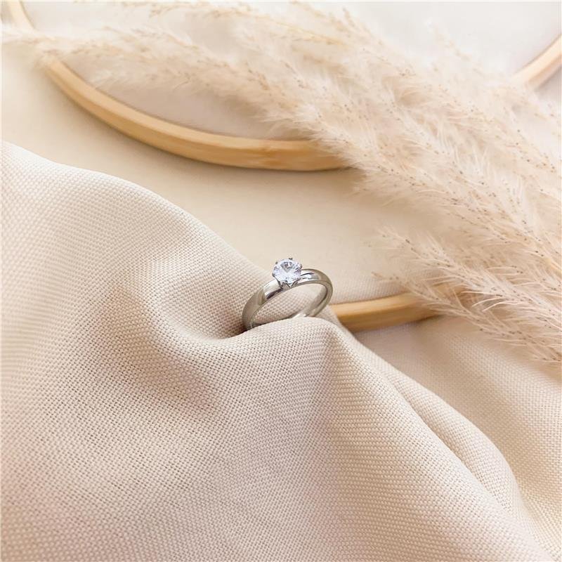 ANEL ALIANÇA SOLITÁRIO/6MM