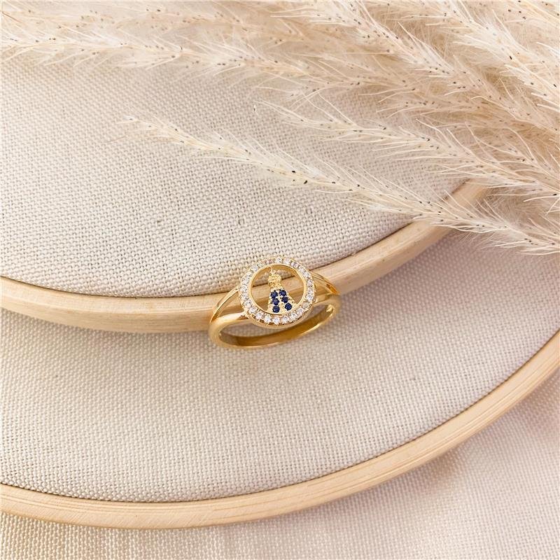 ANEL DETALHE REDONDO NOSSA SENHORA - CRISTAL