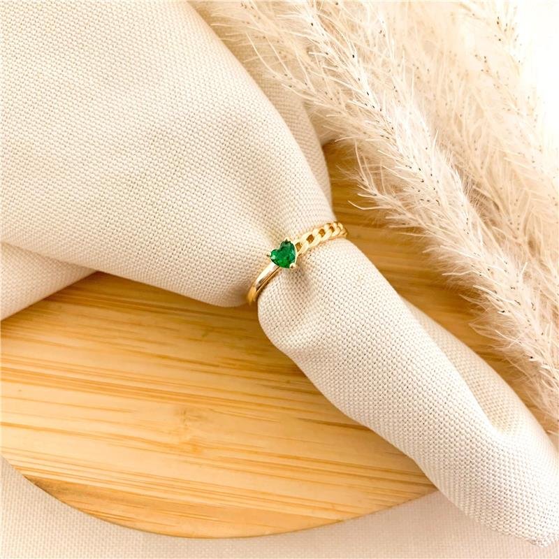 ANEL MEIO ARO ELOS CORAÇÃO