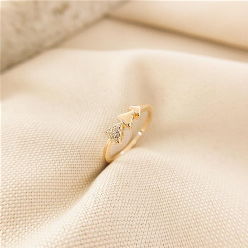 ANEL FALANGE DETALHE EM TRIÂNGULOS - CRISTAL