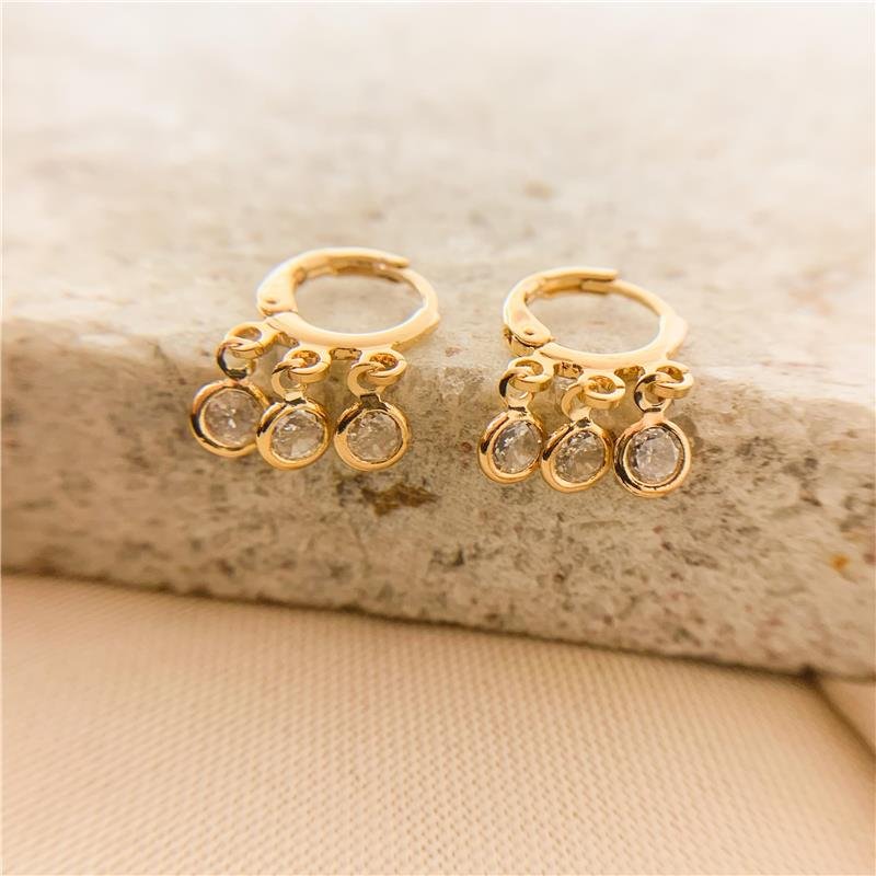 ARGOLA COM PINGENTES REDONDO