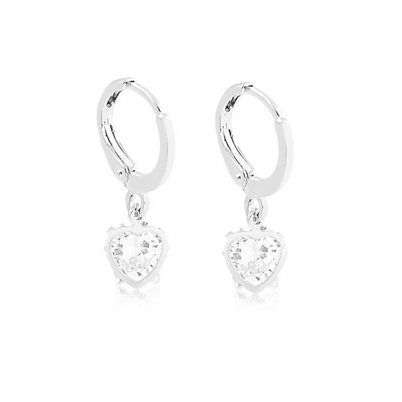 ARGOLA COM PINGENTE CORAÇÃO - CRISTAL