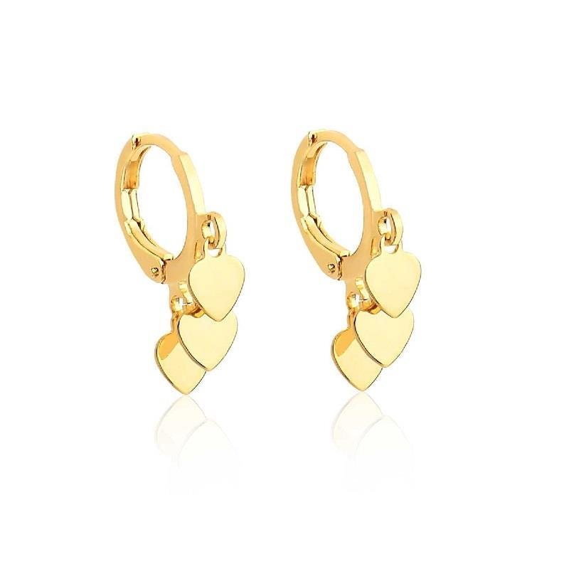 ARGOLA ENCAIXE TRIO DE CORAÇÕES LISO