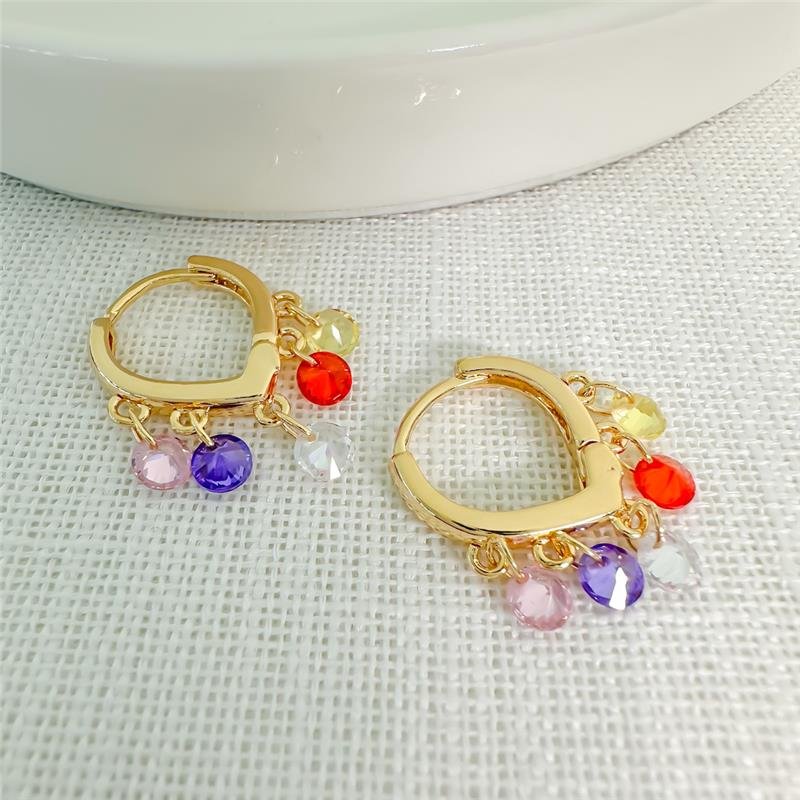 ARGOLA COM PINGENTE PEDRINHAS/4MM