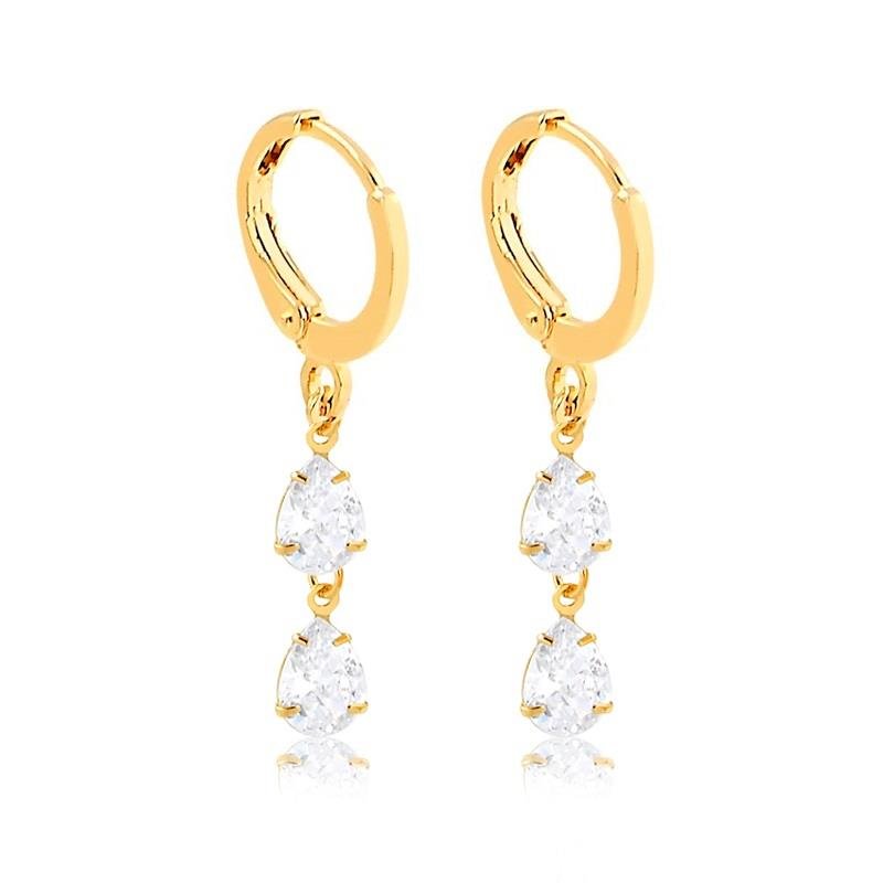 ARGOLA COM PINGENTE GOTINHA - CRISTAL