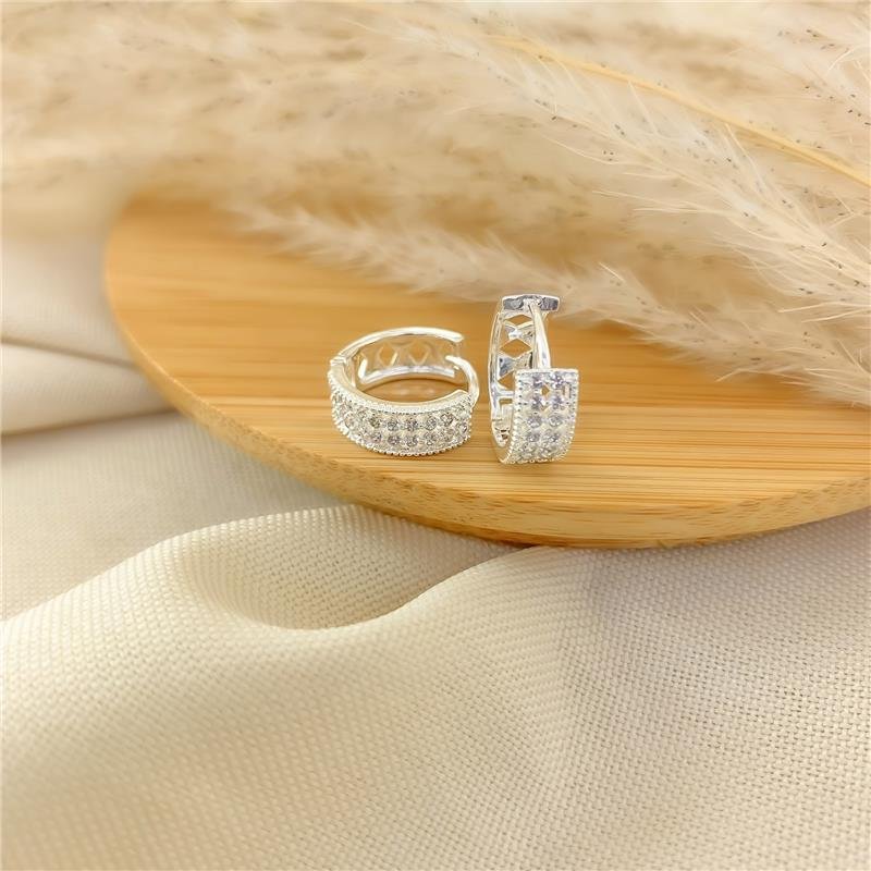 ARGOLA ENCAIXE CRAVEJADA - CRISTAL