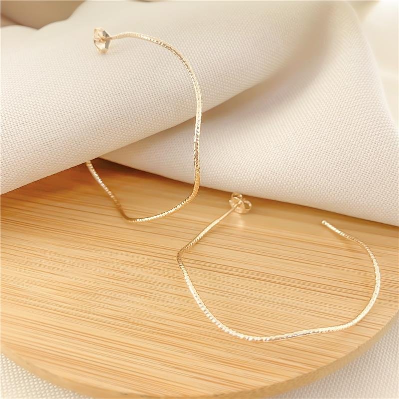 ARGOLA ONDULADA DIAMANTADA/4CM