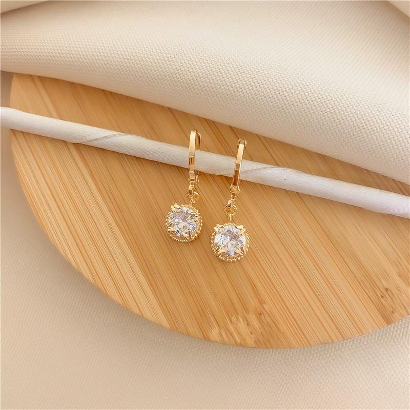 ARGOLA ENCAIXE COM PINGENTE REDONDO - CRISTAL