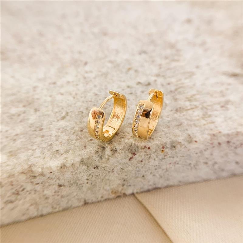 ARGOLA ENCAIXE CRAVEJADA - CRISTAL