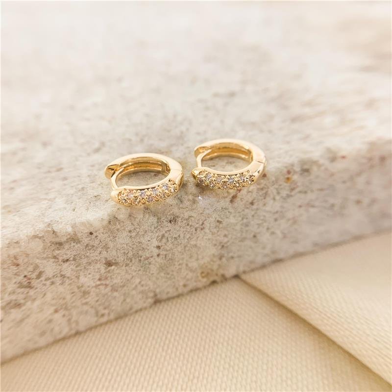 ARGOLA ENCAIXE REDONDA CRAVEJADA - CRISTAL