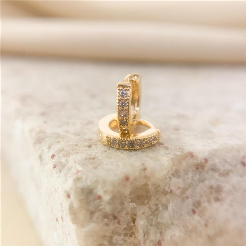 ARGOLA ENCAIXE REDONDA CRAVEJADA - CRISTAL