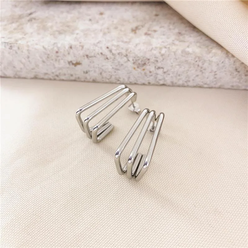 ARGOLA TRÊS FIOS RETANGULAR-AÇO INOX