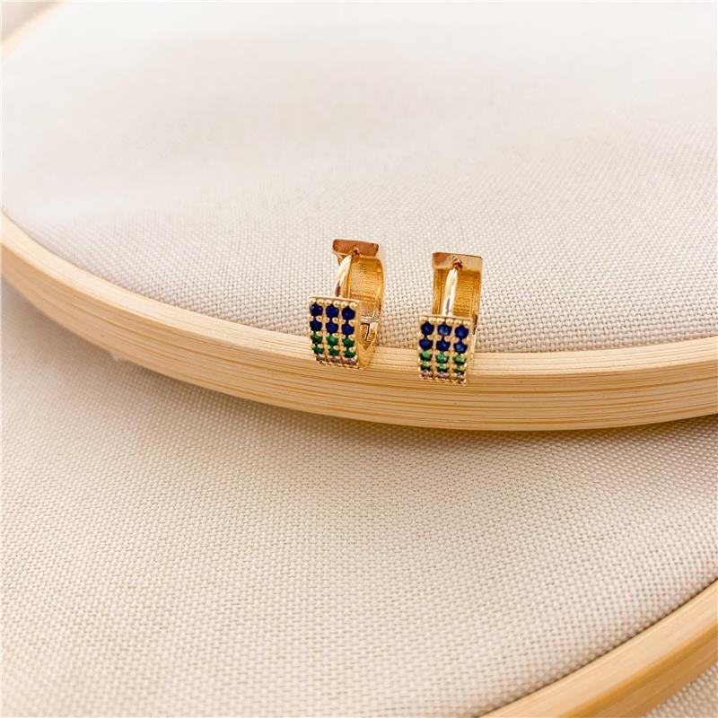 ARGOLA ENCAIXE REDONDA CRAVEJADA - COLORIDA