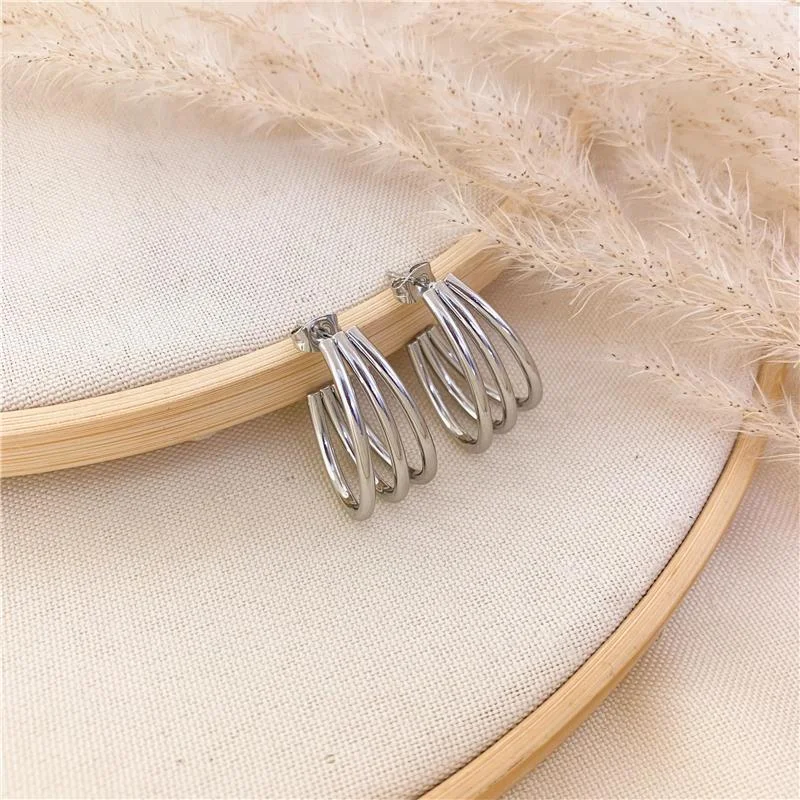 ARGOLA TRÊS FIOS OVAL-AÇO INOX