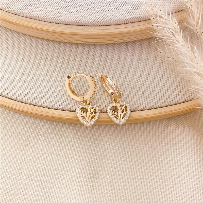 ARGOLA ENCAIXE REDONDA CORAÇÃO ÁRVORE DA VIDA - CRISTAL