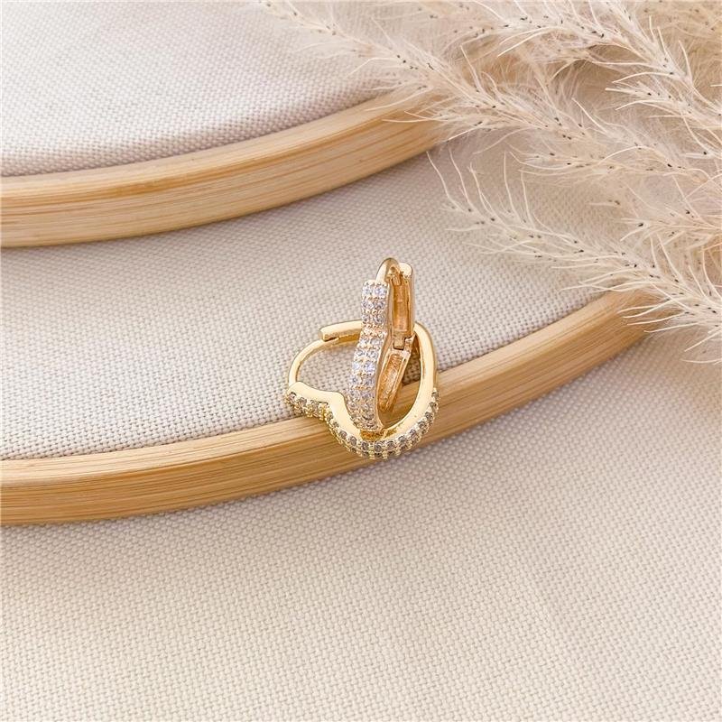 ARGOLA ENCAIXE CORAÇÃO CRAVEJADO - CRISTAL