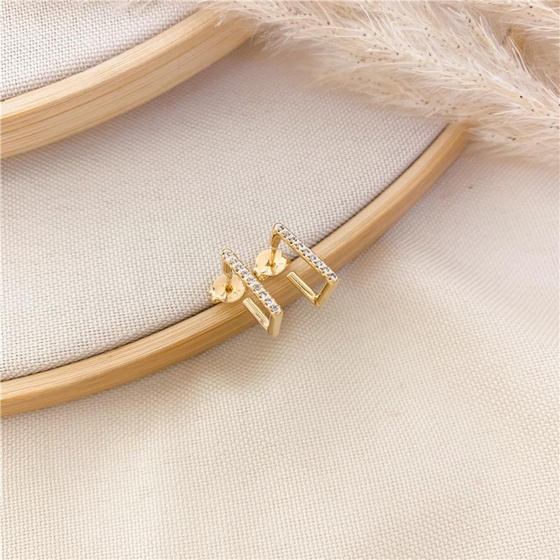 ARGOLA QUADRADA CRAVEJADA/10MM - CRISTAL