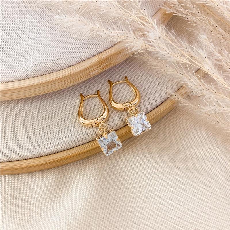ARGOLA ENCAIXE OVAL QUADRADO - CRISTAL