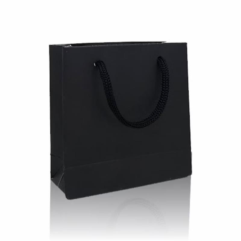 SACOLA DE PAPEL PEQUENO PRETO- CONTÉM 5 UNIDADES