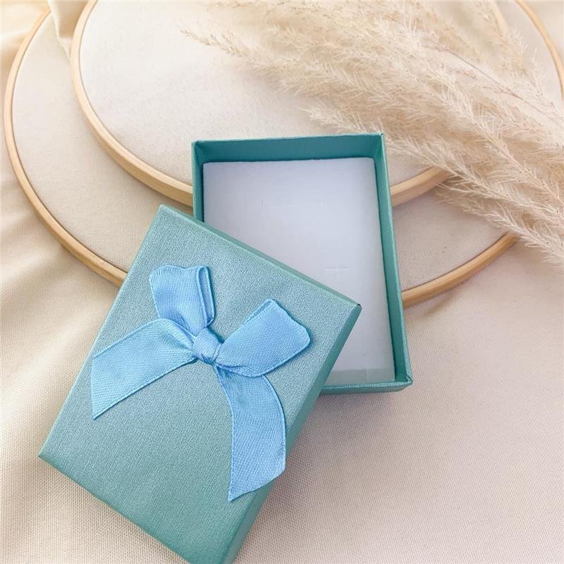 CAIXA PARA SEMIJOIAS COM LAÇO LISA - VERDE CLARO