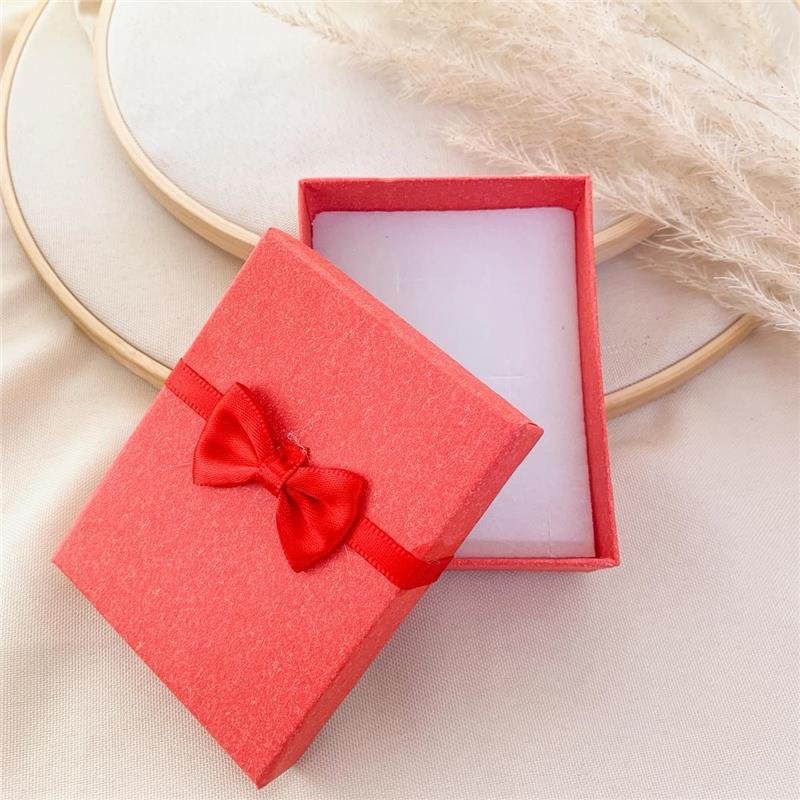 CAIXA PARA SEMIJOIAS COM LAÇO - VERMELHO