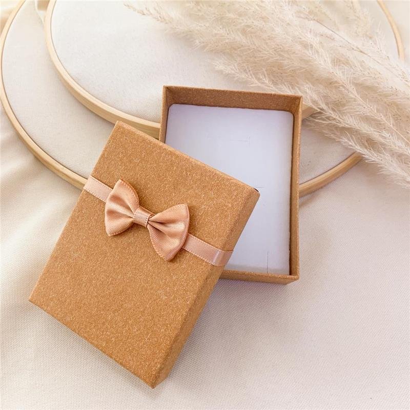 CAIXA PARA SEMIJOIAS COM LAÇO - CHAMPANHE