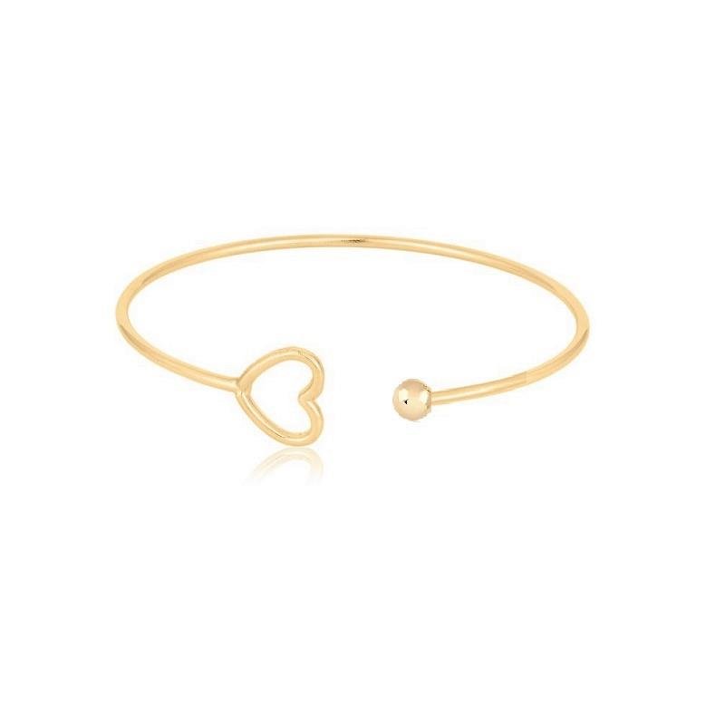 BRACELETE ARCO ABERTO CORAÇÃO