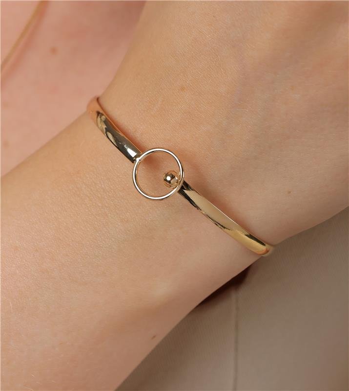 BRACELETE FIO QUADRADO COM DETALHE REDONDO