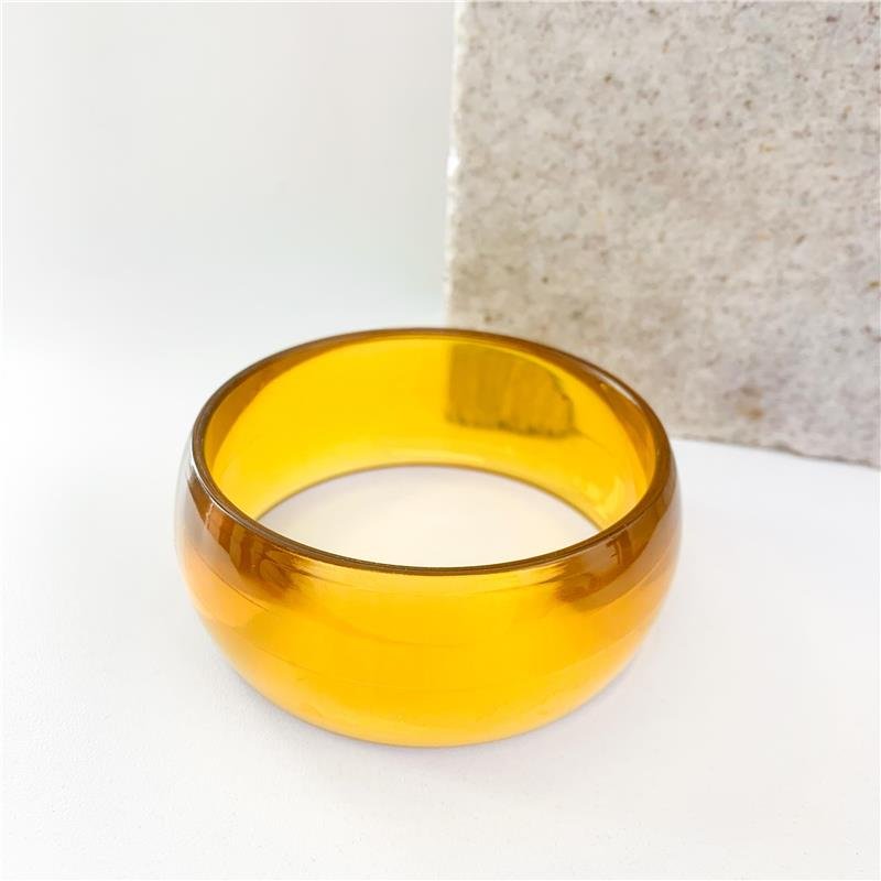 BRACELETES EM ACRÍLICO - AMARELO