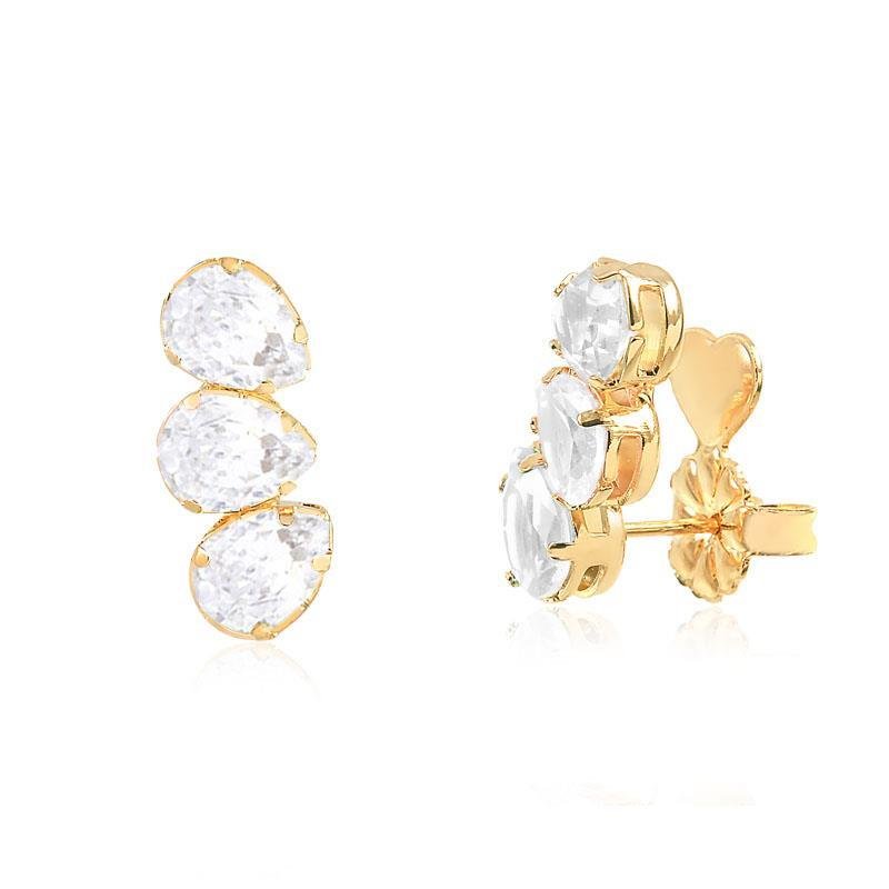 BRINCO EAR CUF GOTA - CRISTAL