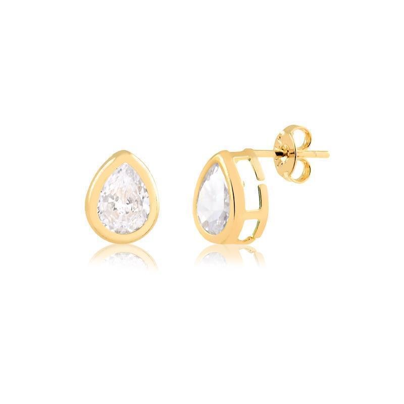 BRINCO FIXO GOTA ALTA/7MM - CRISTAL