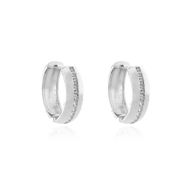 ARGOLA REDONDA CRAVEJADA - CRISTAL