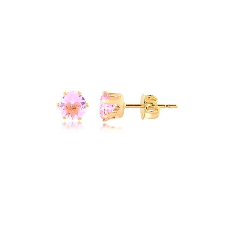 BRINCO FIXO PONTO DE LUZ/5MM - ROSA CLARO