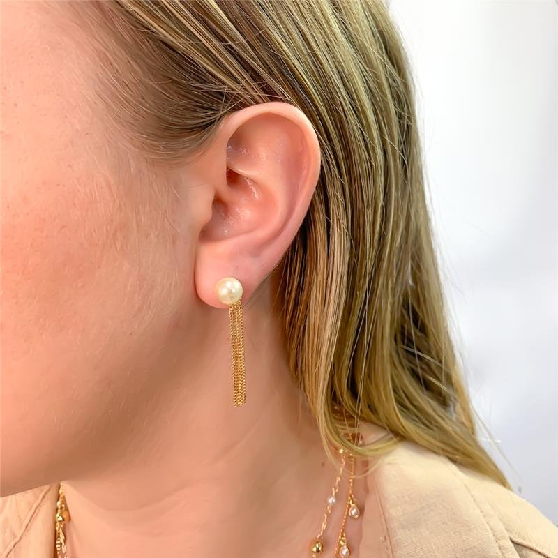 BRINCO EAR JACKET PÉROLA FRANJA