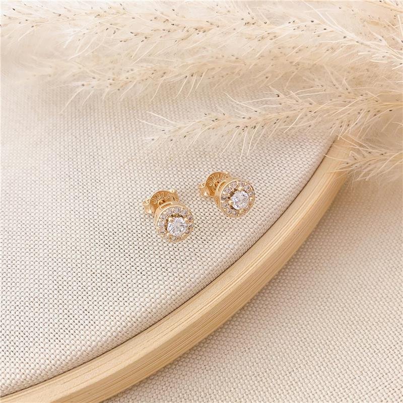 BRINCO REDONDO CRAVEJADO/5MM - CRISTAL