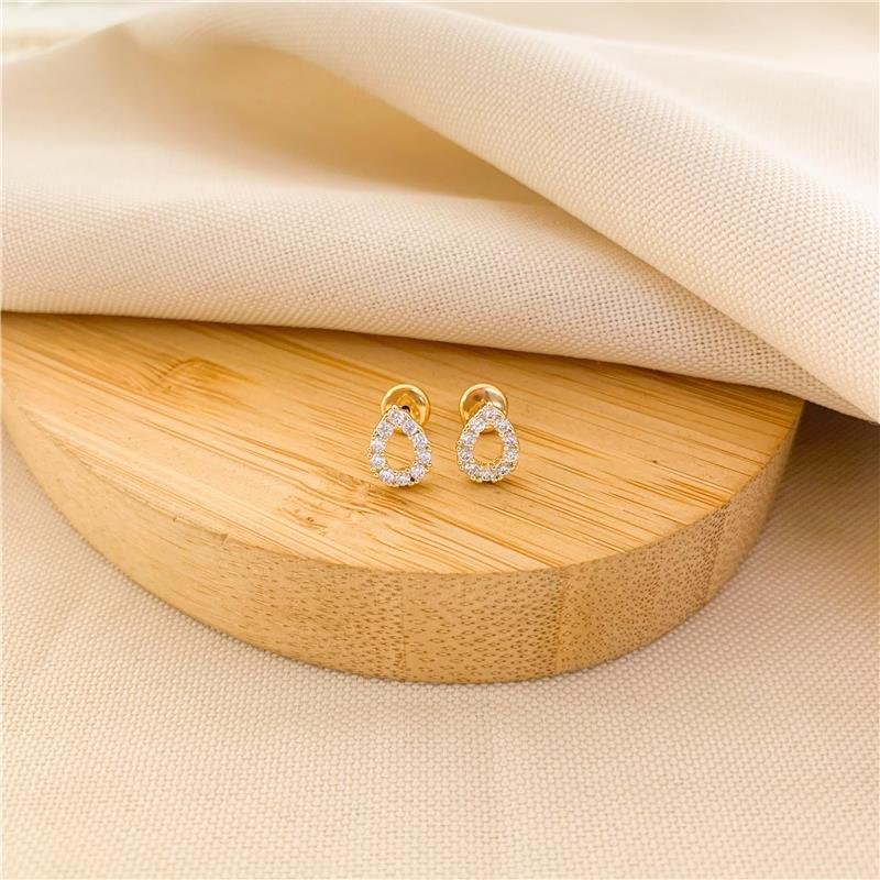 BRINCO TARRAXA BABY GOTA CRAVEJADA - CRISTAL