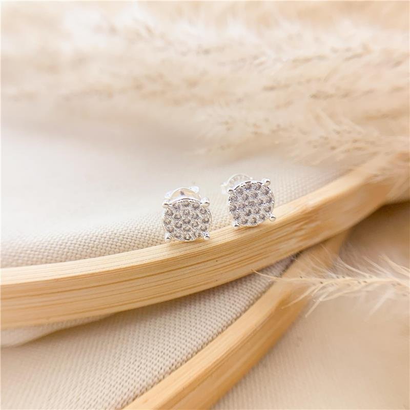 BRINCO FIXO REDONDO CRAVEJADO - CRISTAL