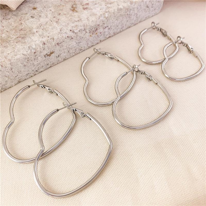 KIT DE ARGOLA FIO TUBO CORAÇÃO