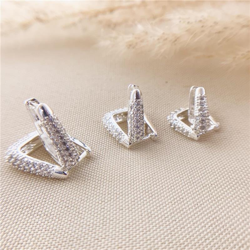 KIT DE ARGOLA REDONDA TORCIDA - CRISTAL