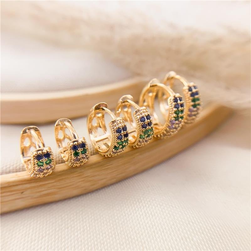 KIT DE ARGOLA REDONDA FRENTE GOTA - COLORIDA