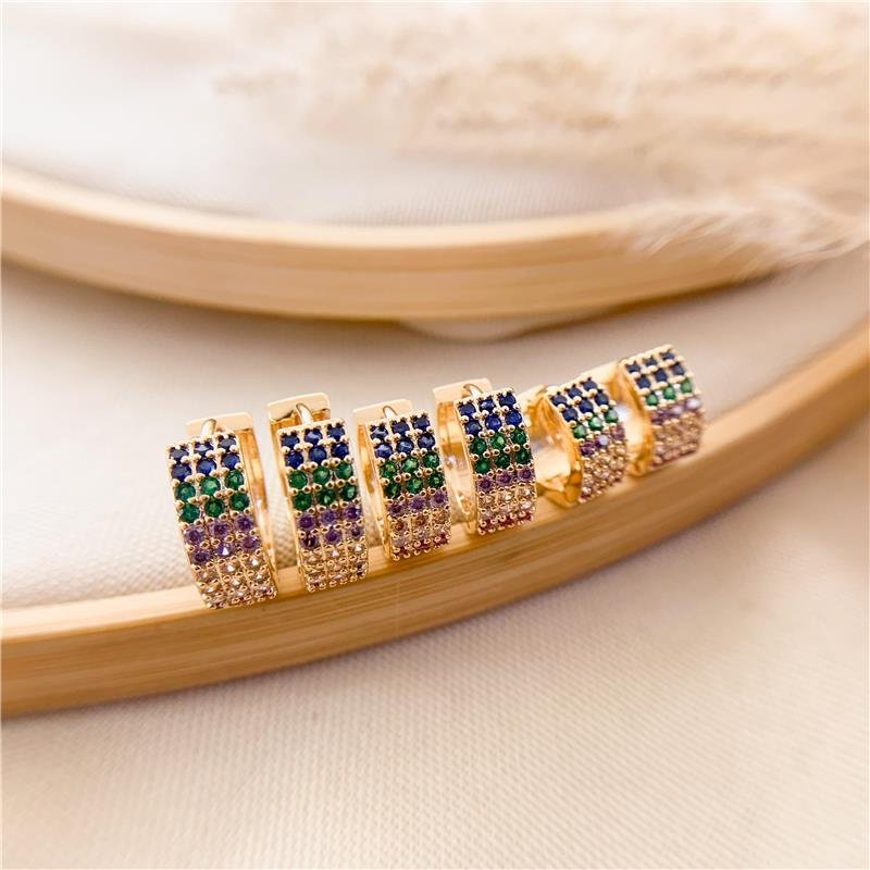 KIT DE ARGOLA REDONDA CRAVEJADO - COLORIDA