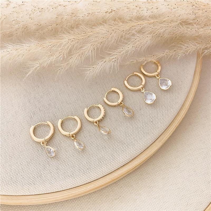 KIT DE ARGOLA ENCAIXE GOTA - CRISTAL