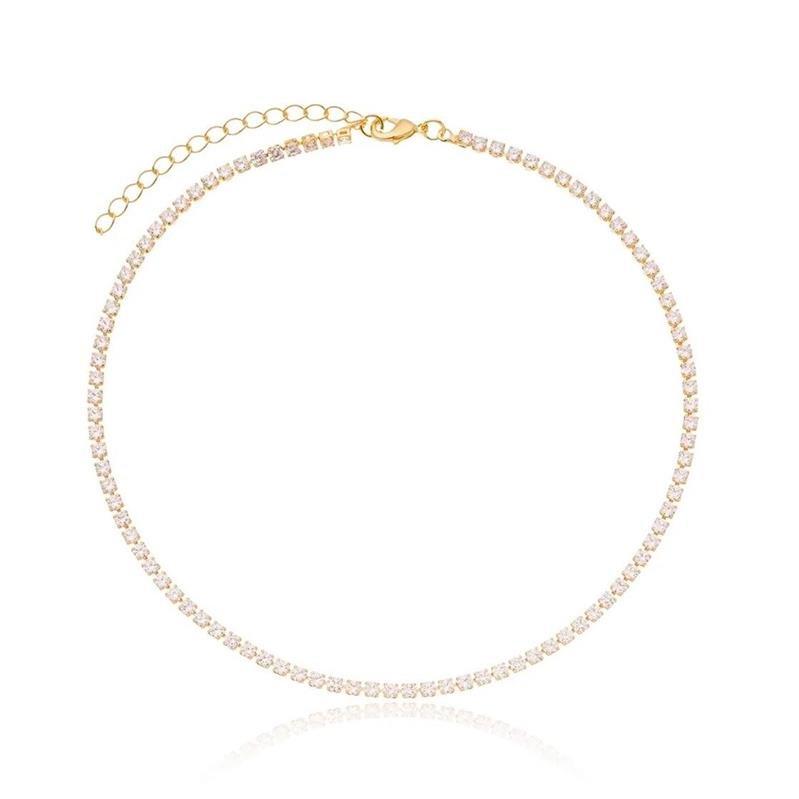 CHOKER RIVIERA EM ZIRCÔNIA/40CM - CRISTAL