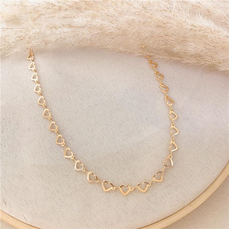 CHOKER ELOS CORAÇÕES VAZADO/40CM