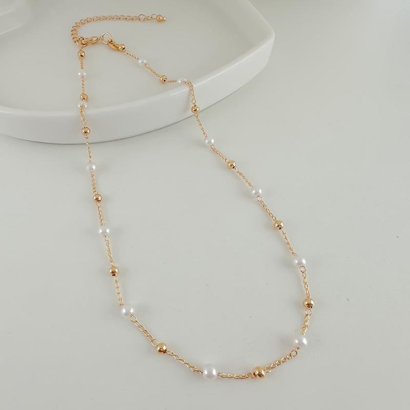 CHOKER PÉROLA BOLINHA LISA