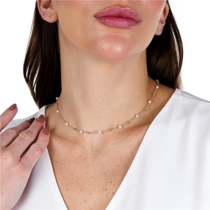CHOKER PÉROLA BOLINHA LISA