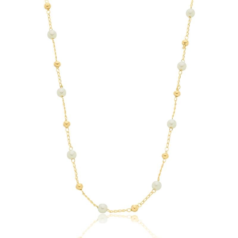 CHOKER PÉROLA BOLINHA LISA