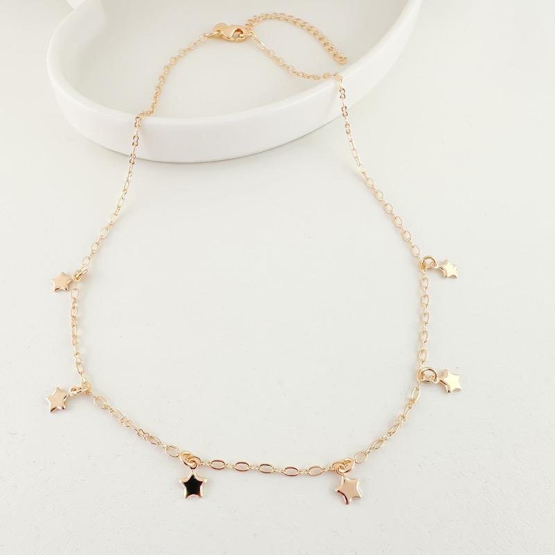 CHOKER ELOS ESTRELINHAS/4MM