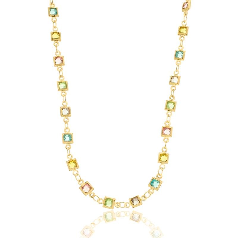 CHOKER PEDRINHAS QUADRADA